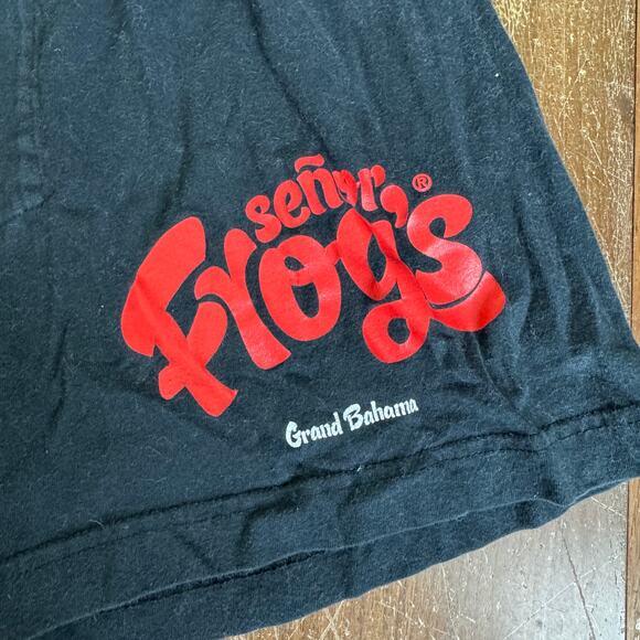 Senor Frogs Grand Bahama Black Cotton Blend Boxer‎ Shorts SMALL - Picture 2 of 6